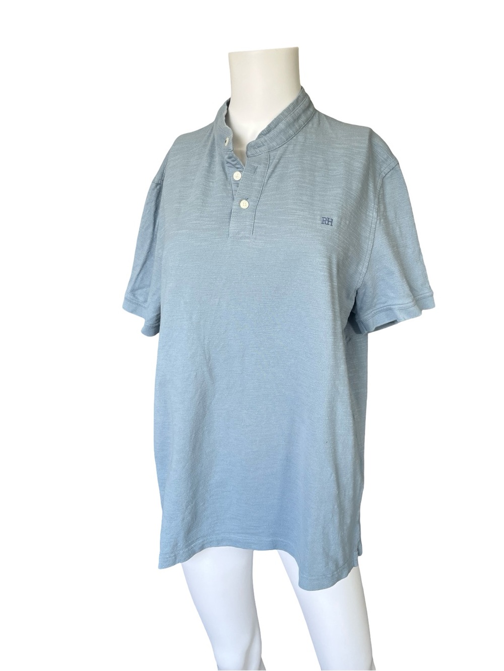 Pedro del Hierro Blue Polo Shirt Short Sleeve Cotton Preppy Classic Mens Size XL
